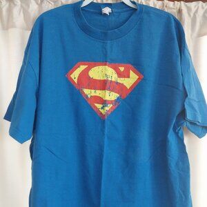 Superman Super Rough T Shirt Mens Blue